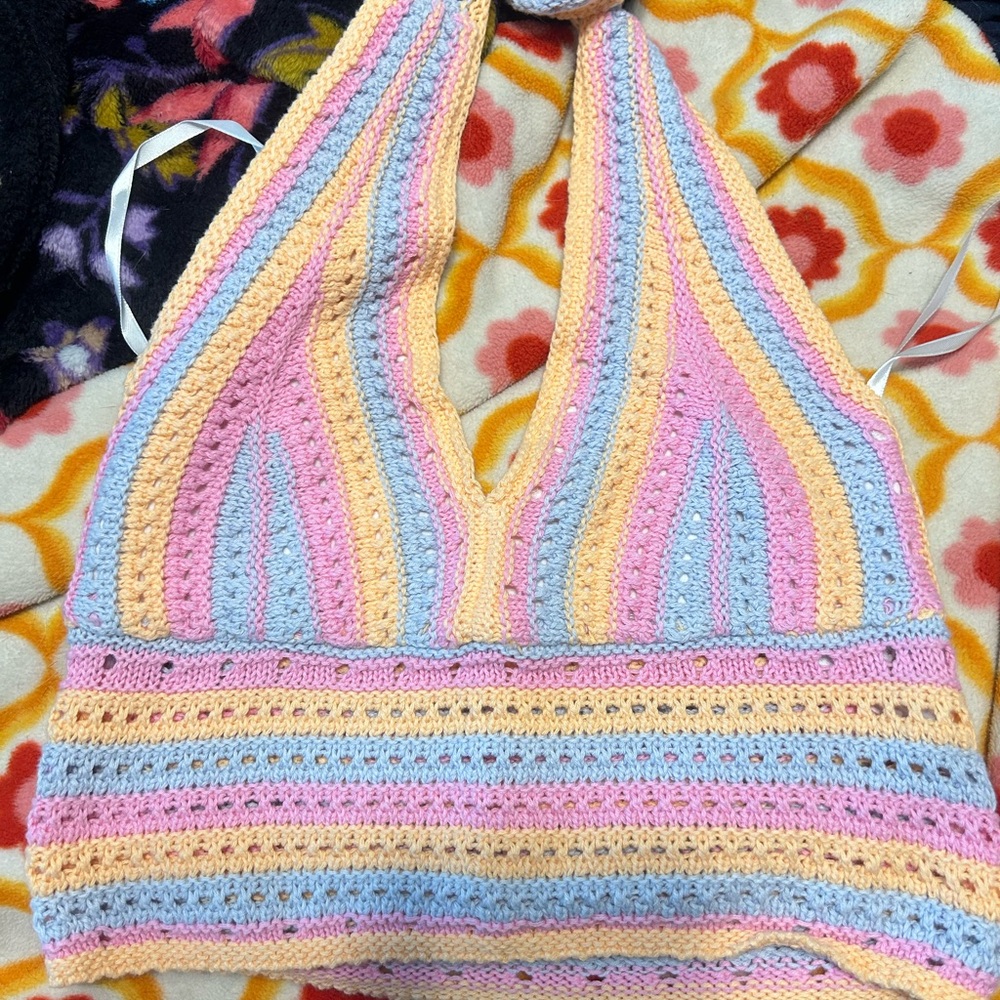 Hollister Crochet Halter Top